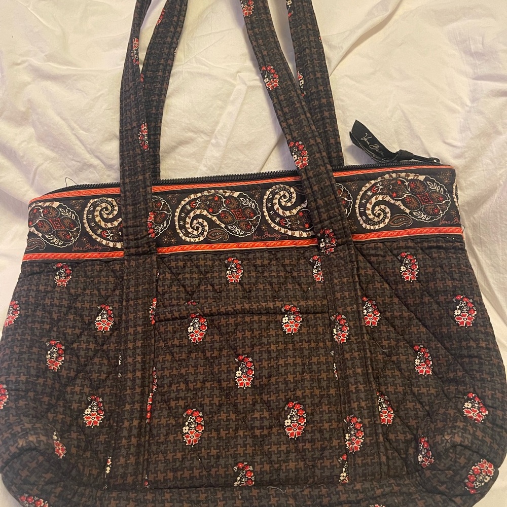 Vera Bradley Brown Paisley Tote Bag